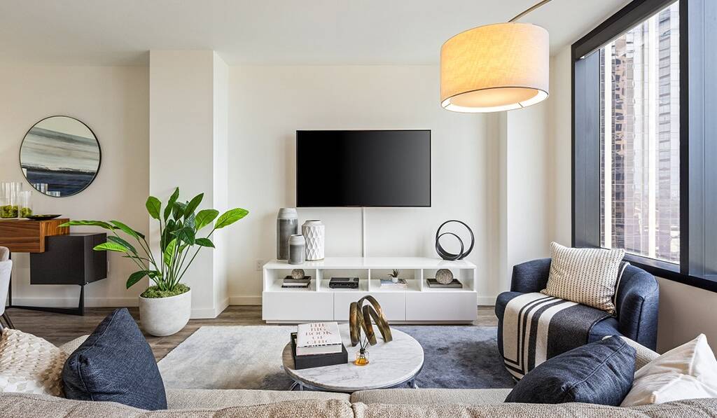 apartment Living Room in downtown Honolulu