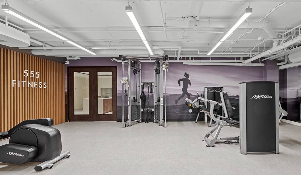 555 Barrington apartment fitness center