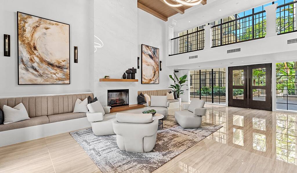 555 Barrington remodeled lobby