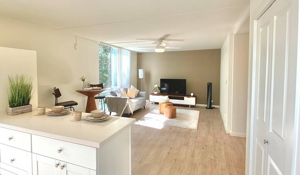 model apartment in Honolulu