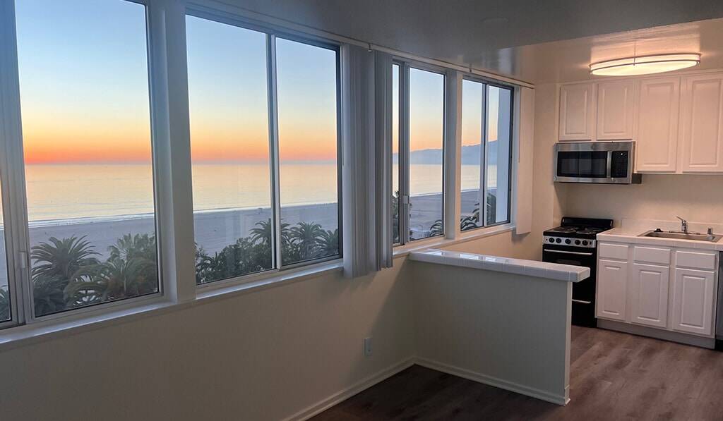 Sunset from apartment window