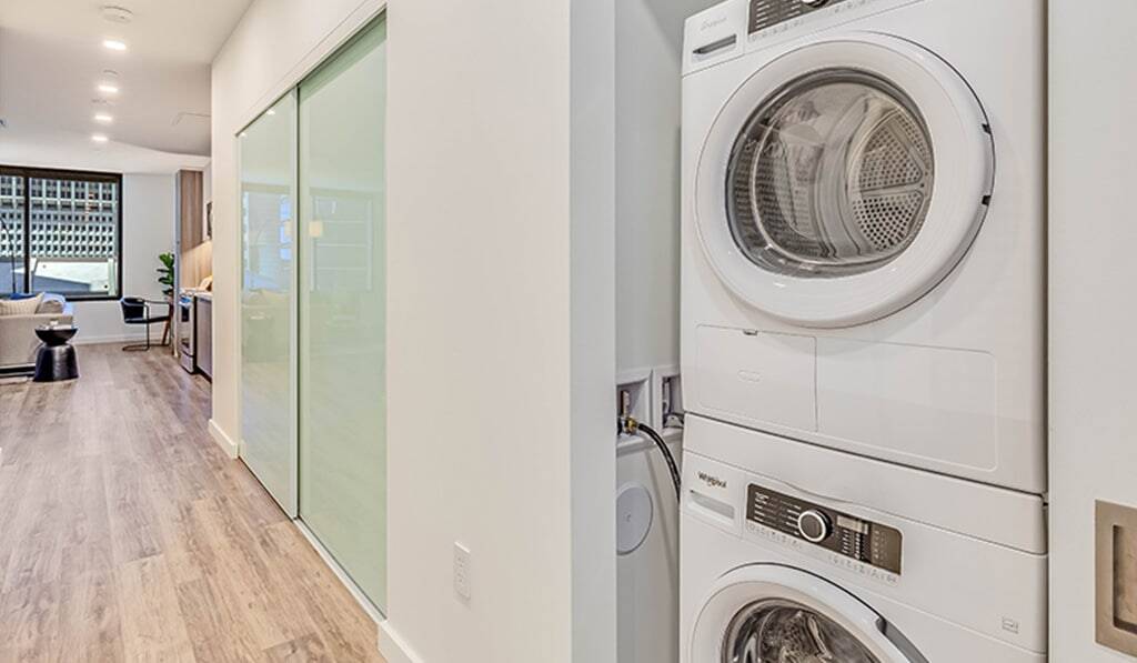 Washer and dryer in unit