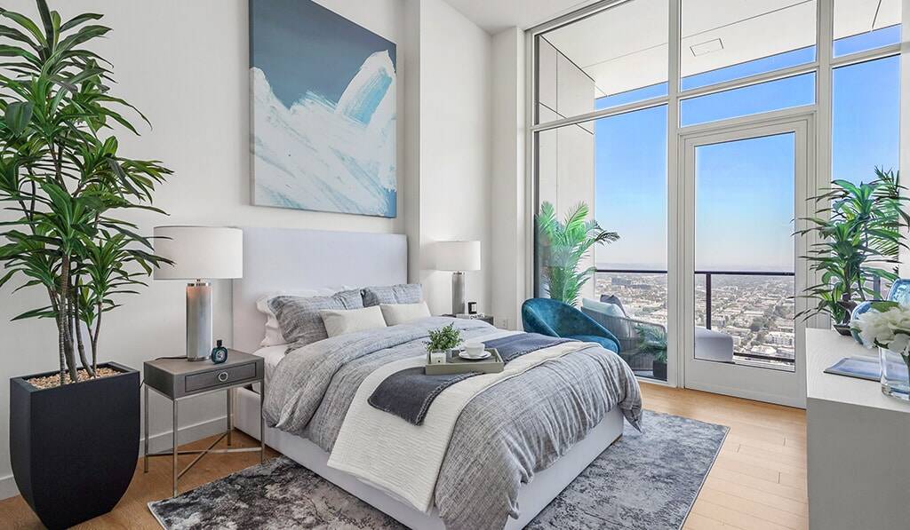 Furnished penthouse bedroom