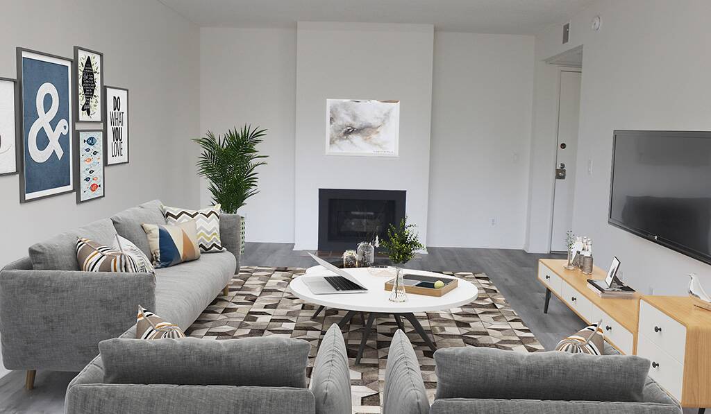 Barrington Kiowa Living room with fireplace