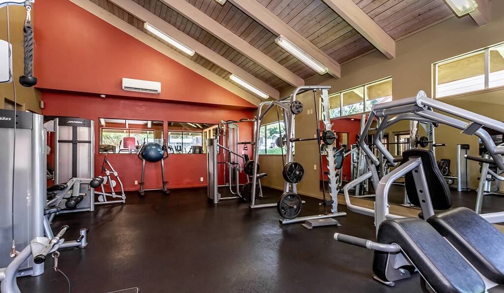 Fitness Center with weight machines