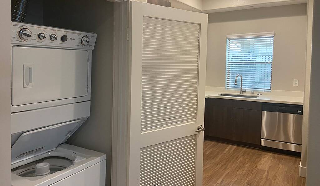 Washer and Dryer lead to kitchen