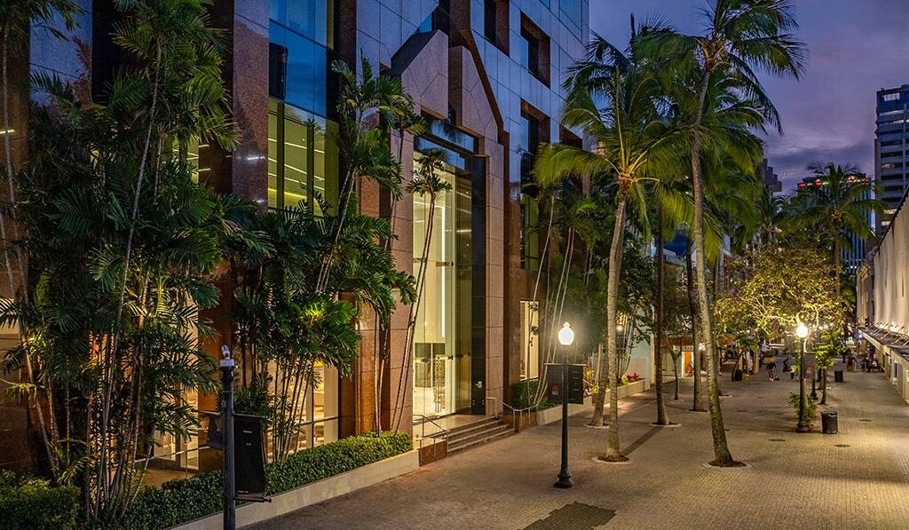 Pedestrian Entrance at sunset