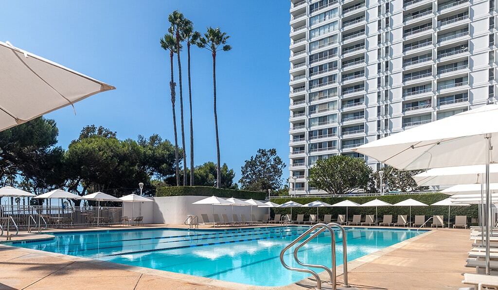 Pool with new pool furniture